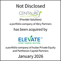 Not Disclosed | Centauri (logo), a portfolio company of Abry Partners, has been acquired by Elevate (logo), a portfolio company of Audax Private Equity and Parthenon Capital Partners | January 2026