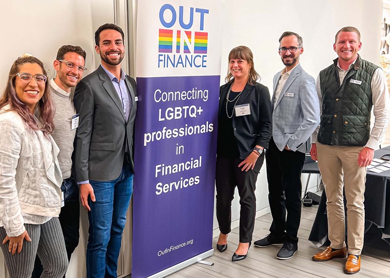 Speakers and William Blair employees at the Out in Finance Event