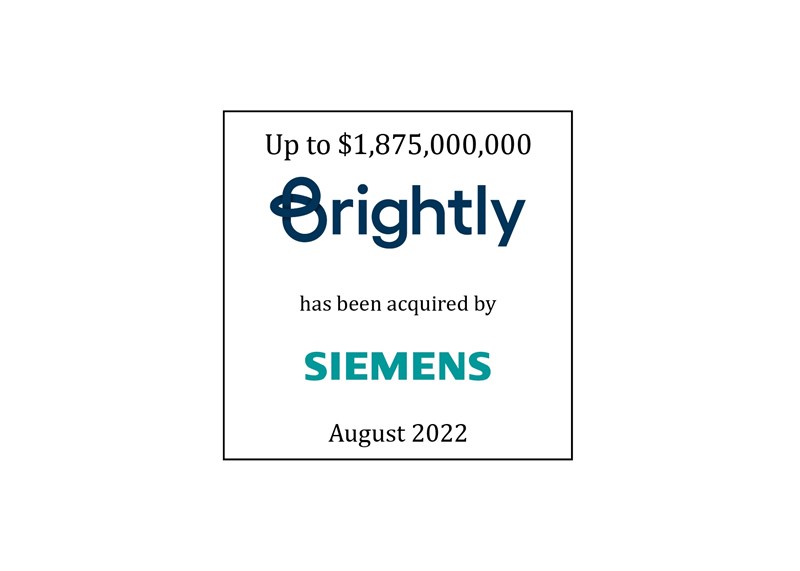 Up to $1,875,000,000 | Brightly (logo) a portfolio company of Clearlake (logo) has agreed to be acquired by Siemens (logo) | Pending