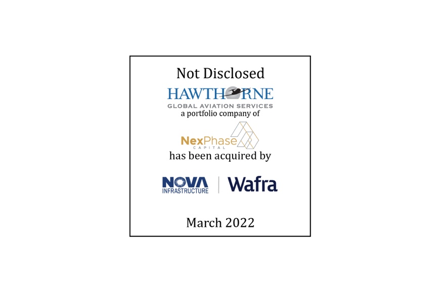 Hawthorne Global Aviation Services has been Acquired by NOVA Infrastructure and Wafra