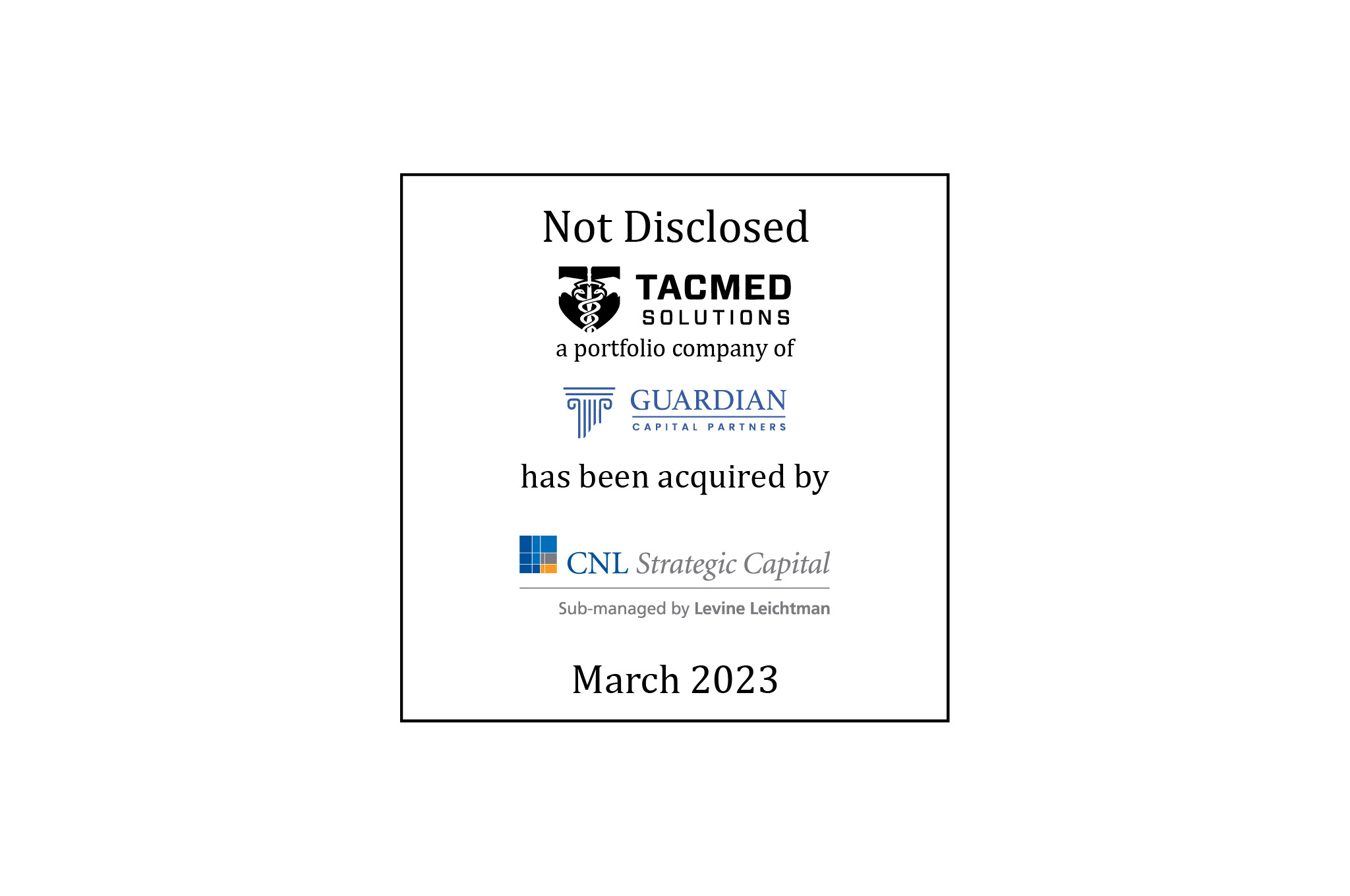 Tactical Medical Solutions Has Been Acquired by CNL Strategic Capital
