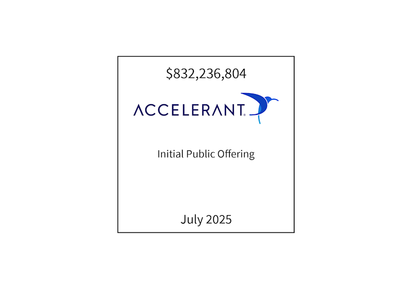$832,236,804 | Accelerant (logo) Initial Public Offering | July 2025