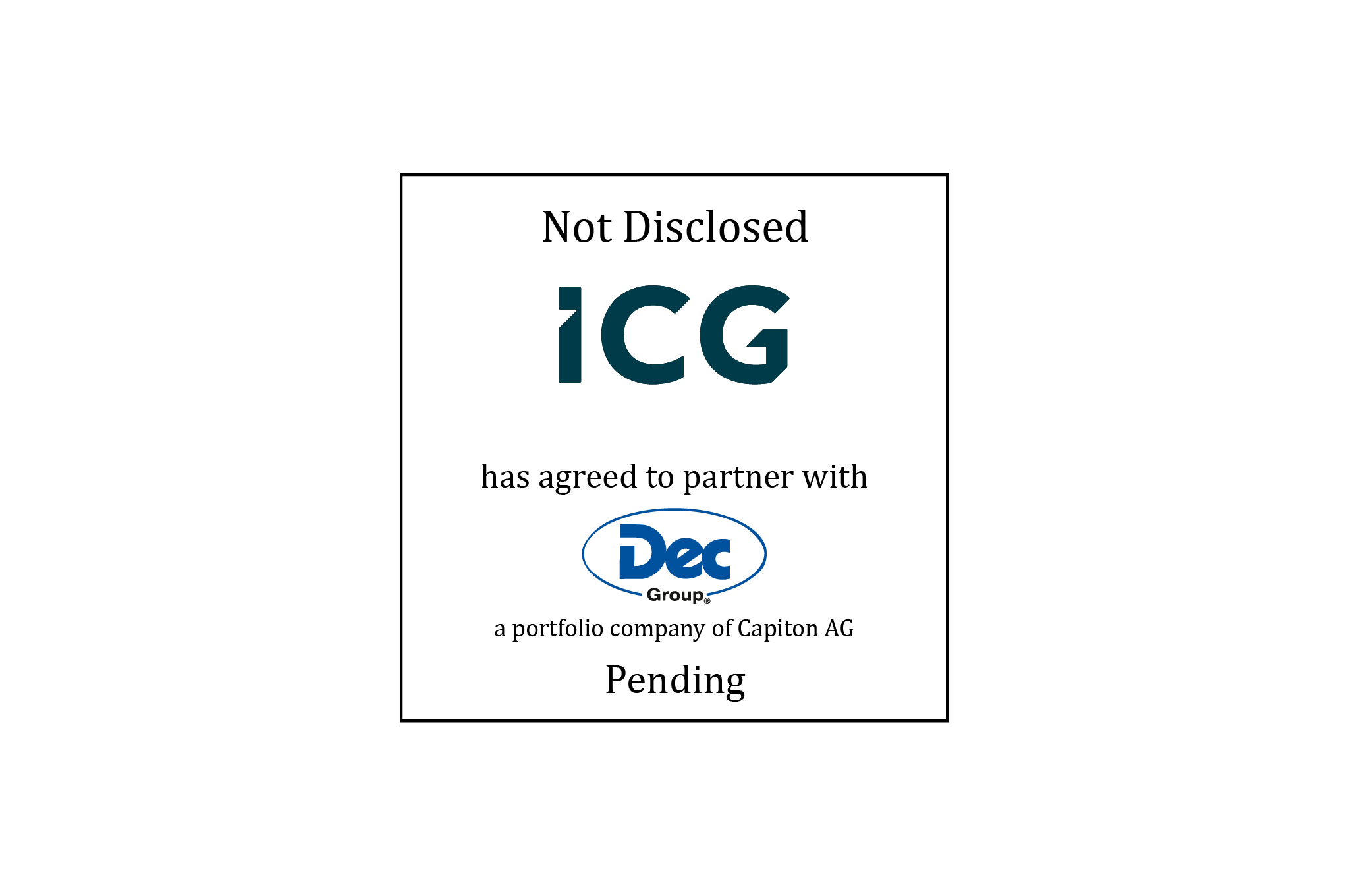 Not disclosed | Intermediate Capital Group (logo) has agreed to partner with Dec Group (logo), a portfolio company of Capiton AG