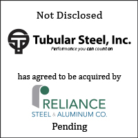 Tubular Steel has Agreed to Be Acquired by Reliance Steel & Aluminum